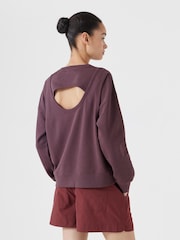 Hush Brown Back Detail 100% Cotton Sweatshirt - Image 3 of 5