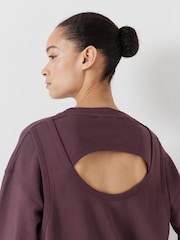 Hush Brown Back Detail 100% Cotton Sweatshirt - Image 4 of 5