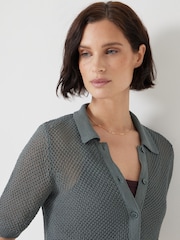 Hush Green Interest Stitch Knitted Top - Image 4 of 5