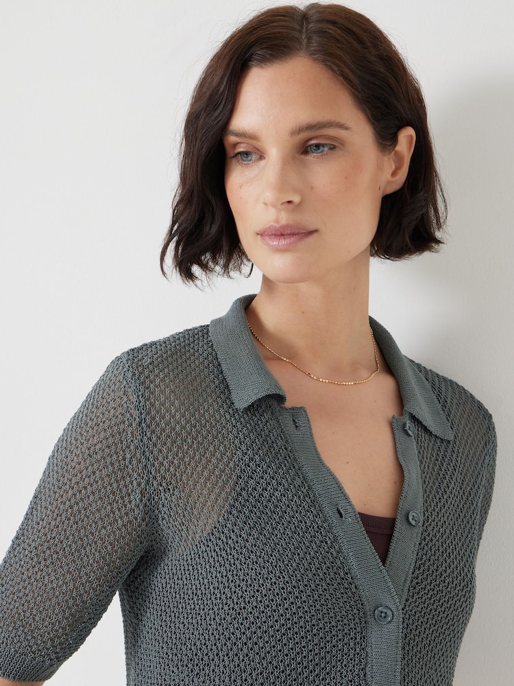 Hush Green Interest Stitch Knitted Top - Image 4 of 5
