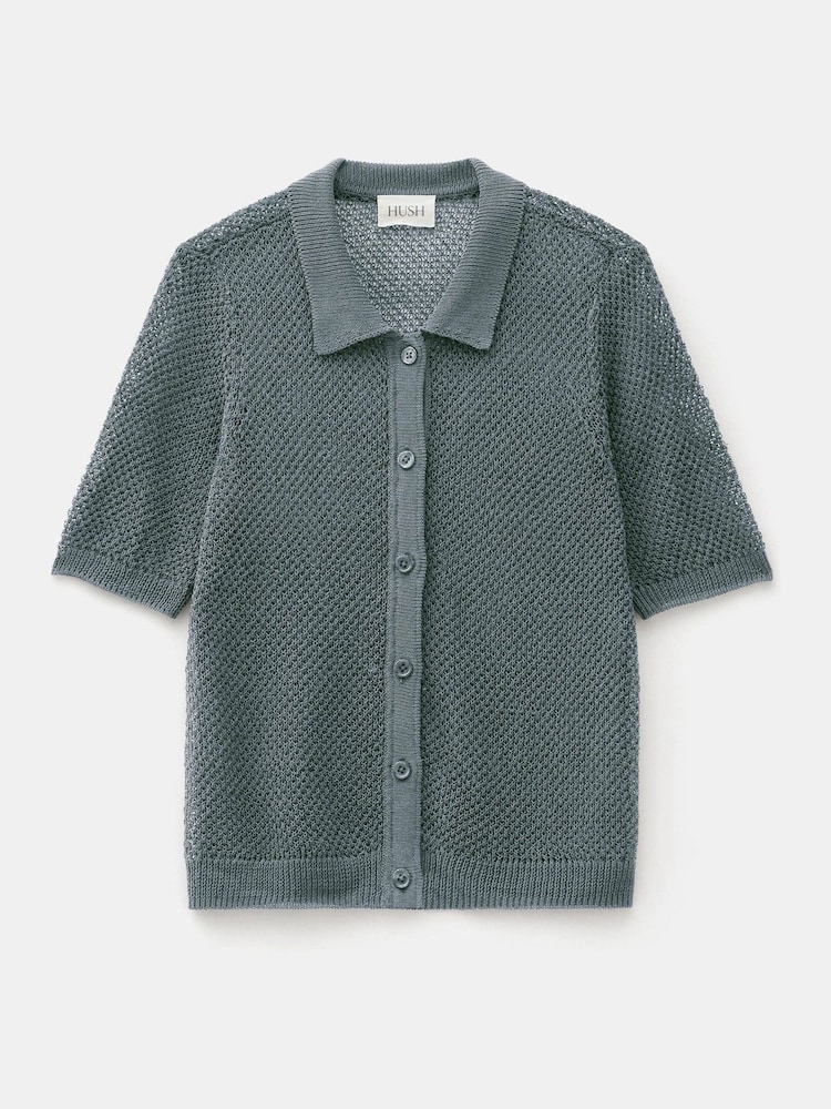 Hush Green Interest Stitch Knitted Top - Image 5 of 5