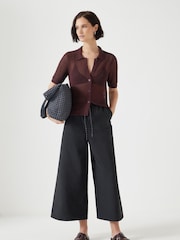 Hush Brown Interest Stitch Knitted Top - Image 4 of 5