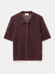Hush Brown Interest Stitch Knitted Top - Image 5 of 5