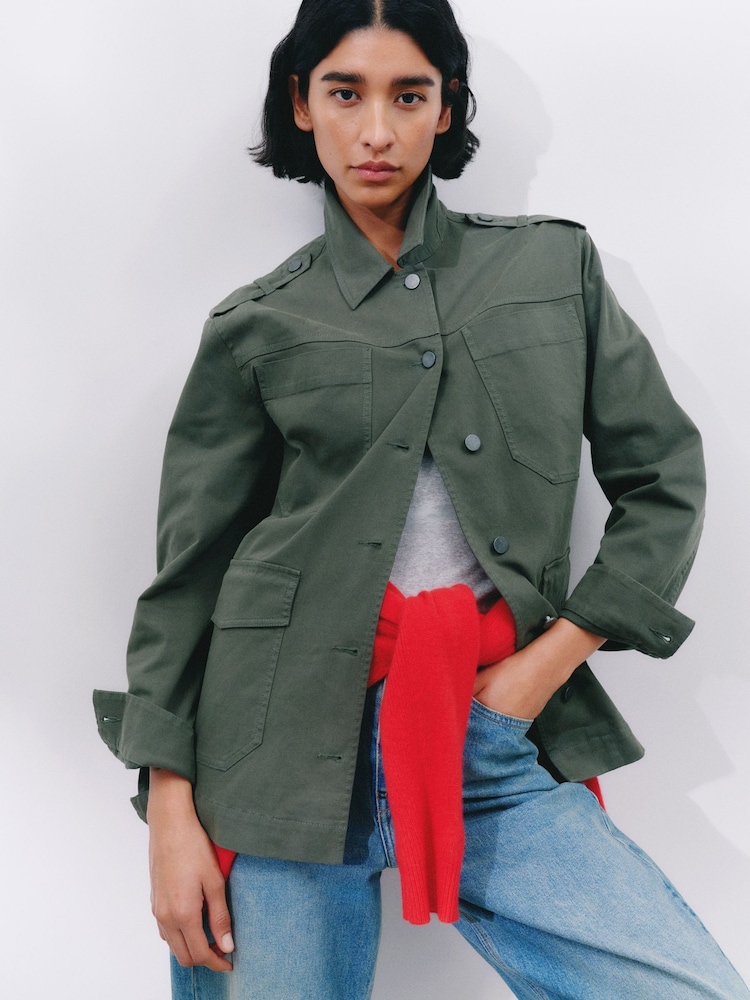 Hush Green Utility Jacket - Image 1 of 5