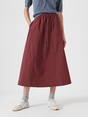 Hush Red Aya Pull On Midi Skirt - Image 2 of 5