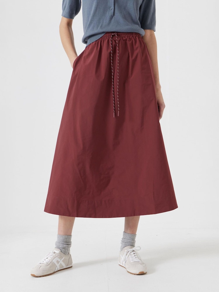 Hush Red Aya Pull On Midi Skirt - Image 2 of 5