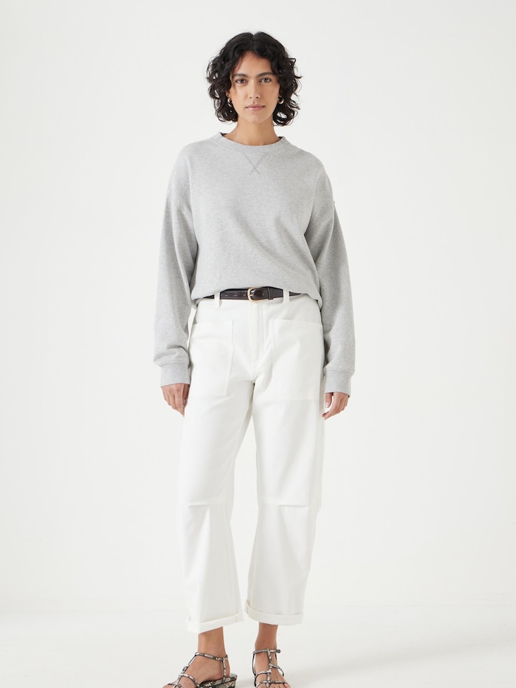 Hush Grey Back Detail 100% Cotton Sweatshirt - Image 2 of 6