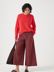 Hush Red Jasmine Cashmere Rib Detail Jumper - Image 2 of 6