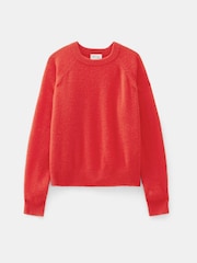 Hush Red Jasmine Cashmere Rib Detail Jumper - Image 6 of 6