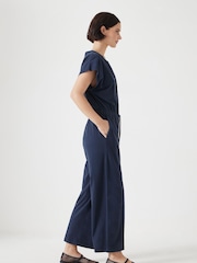 Hush Blue Kendall Jersey 100% Cotton Jumpsuit - Image 4 of 5