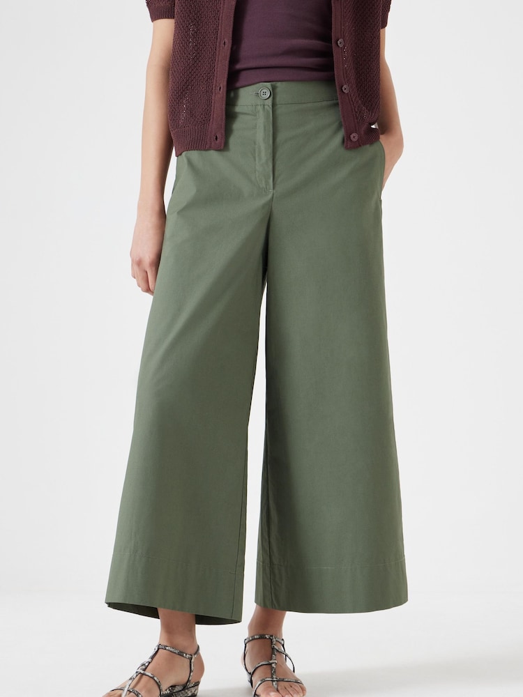 Verde - Pantalones chinos de pernera ancha 100 % algodón Paper de Hush - Imagen 1 de 5 Verde - Pantalones chinos de pernera ancha 100 % algodón Paper de Hush - Imagen 1 de 5