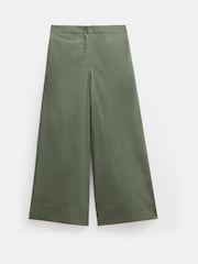Hush Green Paper Chino Wide Leg 100% Cotton Trousers - Image 5 of 5