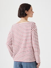 Blanco roto - Hush Slash Neck Stripe T-Shirt - Imagen 4 de 6