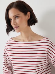 Blanco roto - Hush Slash Neck Stripe T-Shirt - Imagen 5 de 6