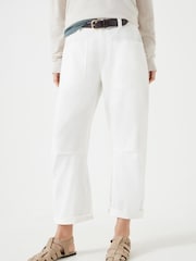 Hush Cream Cordi Barrel Leg Trousera - Image 1 of 5