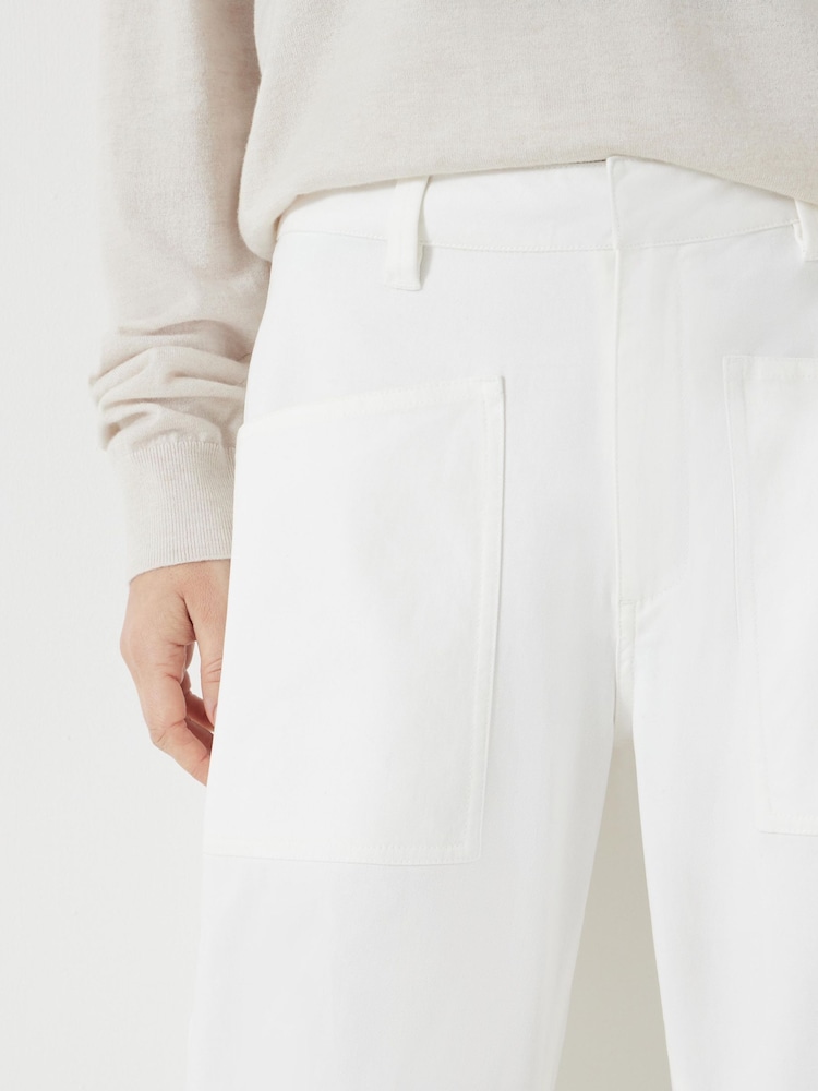Hush Cream Cordi Barrel Leg Trousera - Image 4 of 5