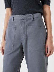 Hush Blue Cordi Barrel Leg Trousera - Image 4 of 5