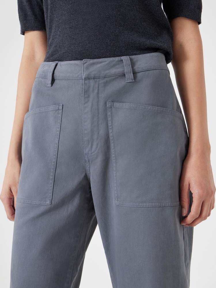 Hush Blue Cordi Barrel Leg Trousera - Image 4 of 5