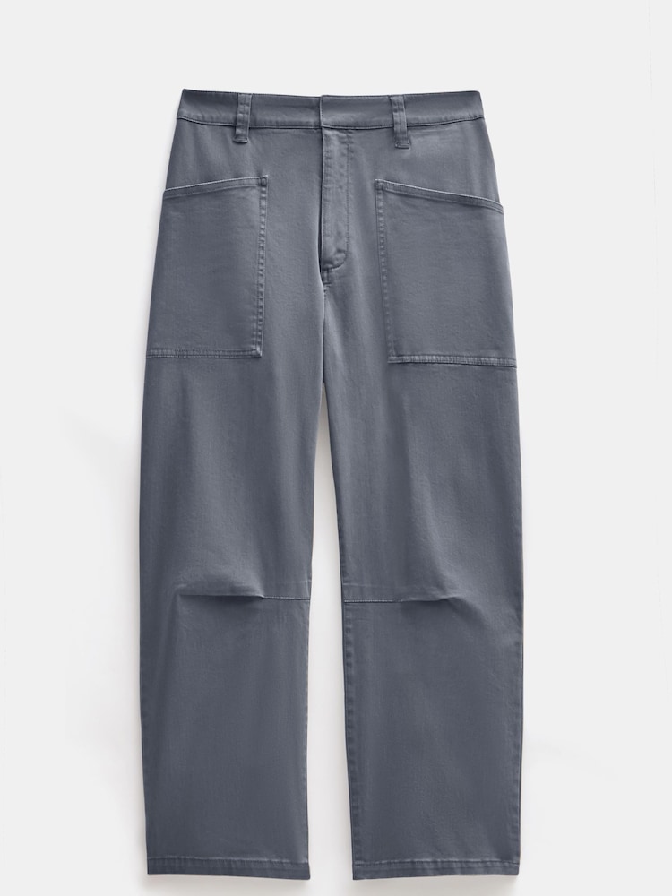 Hush Blue Cordi Barrel Leg Trousera - Image 5 of 5