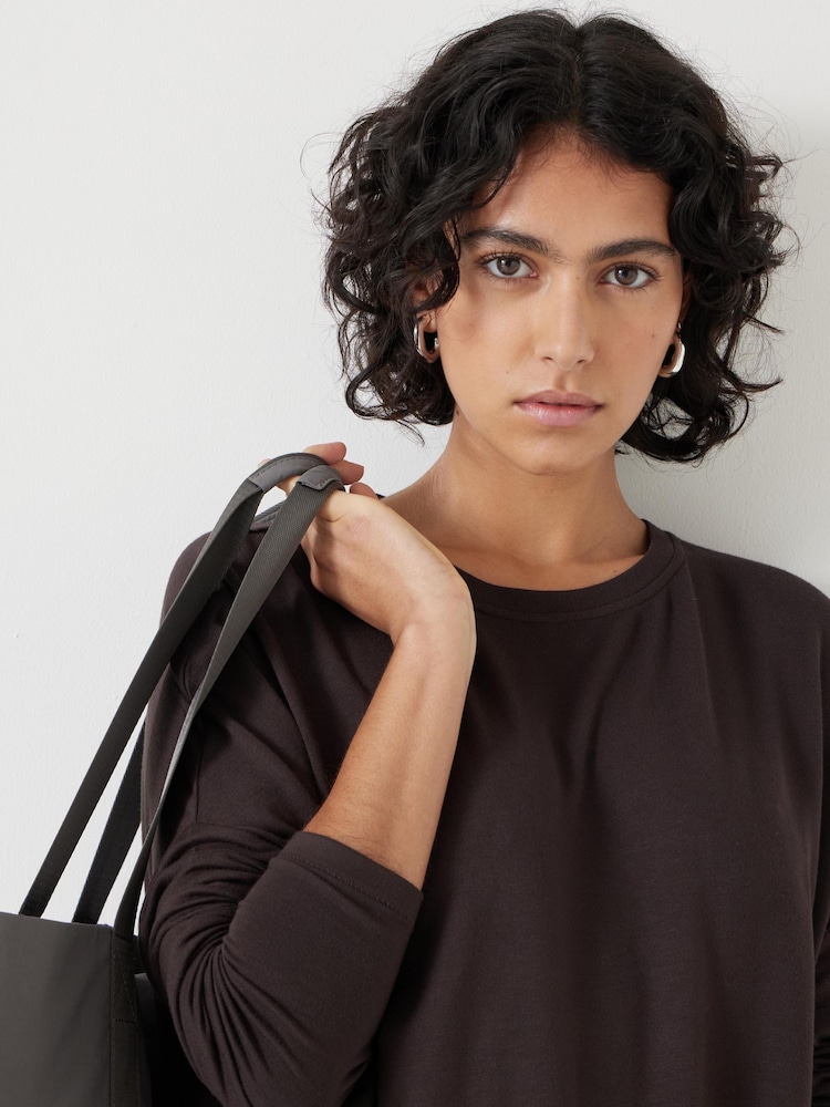 חום - Hush Gillian Longline Jersey Top - Image 3 of 5