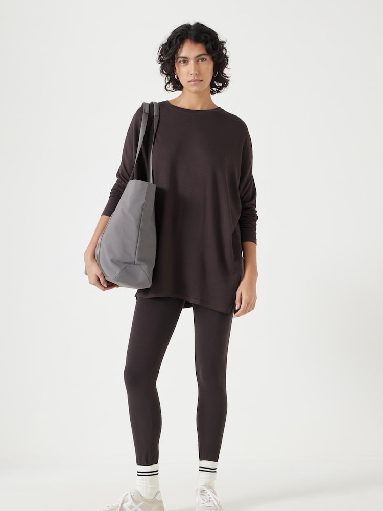 חום - Hush Gillian Longline Jersey Top - Image 4 of 5