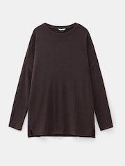 Braun - Hush Gillian Lang geschnittenes Jersey-Oberteil - Bild 5 von 5