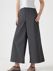 Hush Black Paper Chino Wide Leg 100% Cotton Trousers - Image 1 of 5