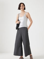 Hush Black Paper Chino Wide Leg 100% Cotton Trousers - Image 4 of 5