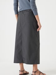 Hush Black Paper Column 100% Cotton Midi Skirt - Image 3 of 5