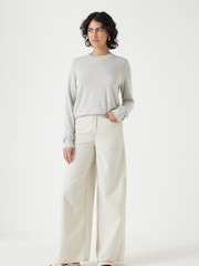 Hush Grey Fine Knit Wool Blend Jumper - Image 2 of 5
