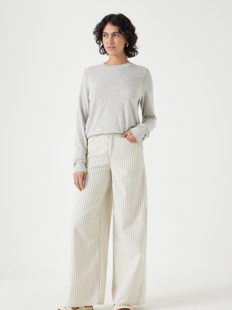 Hush Grey Fine Knit Wool Blend Jumper - Image 2 of 5