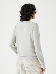 Hush Grey Fine Knit Wool Blend Jumper - Image 3 of 5