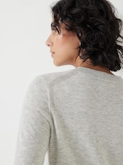 Hush Grey Fine Knit Wool Blend Jumper - Image 4 of 5
