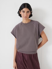 Hush Brown Leonie Short Sleeve 100% Cotton T-Shirt - Image 1 of 5