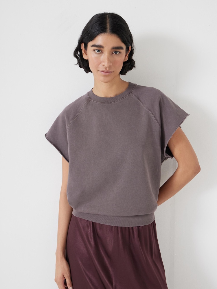 Hush Brown Leonie Short Sleeve 100% Cotton T-Shirt - Image 1 of 5