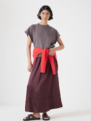 Hush Brown Leonie Short Sleeve 100% Cotton T-Shirt - Image 2 of 5