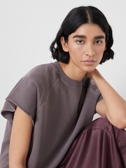 Hush Brown Leonie Short Sleeve 100% Cotton T-Shirt - Image 4 of 5