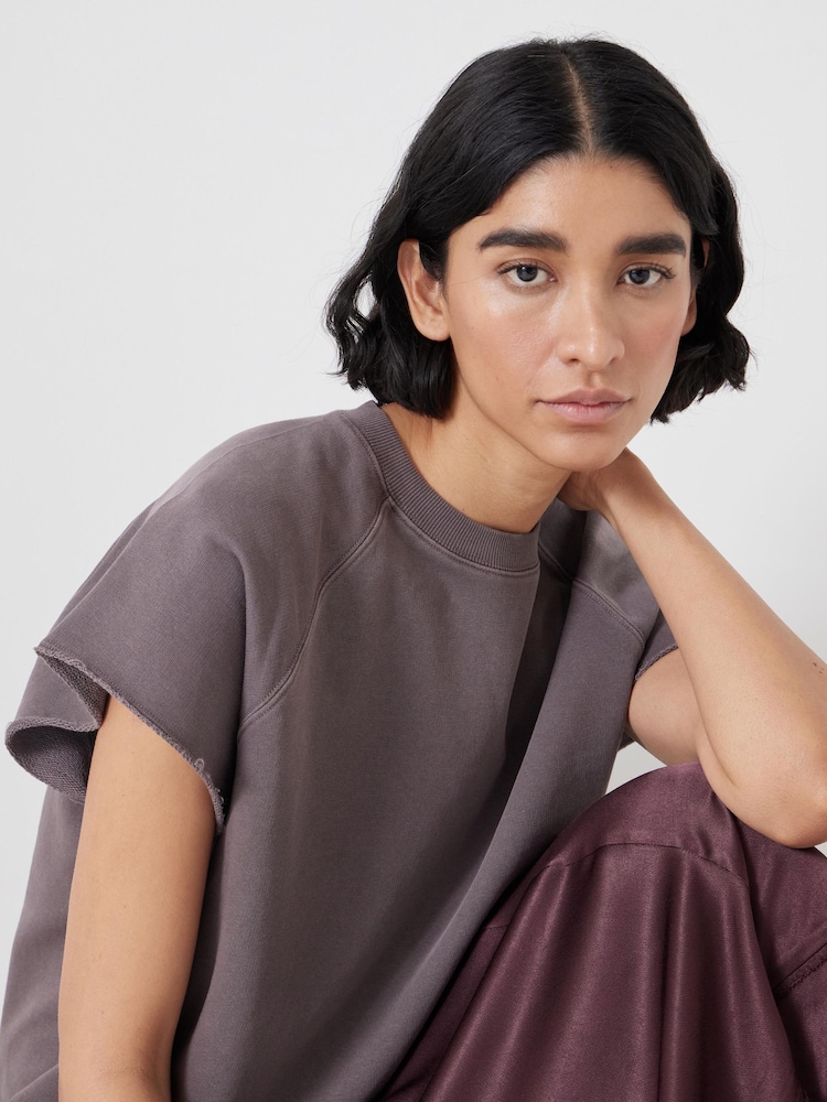 Hush Brown Leonie Short Sleeve 100% Cotton T-Shirt - Image 4 of 5