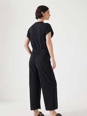 Hush Black Kendall Jersey 100% Cotton Jumpsuit - Image 2 of 5