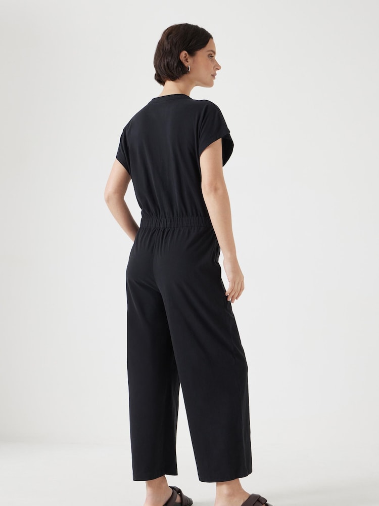 Hush Black Kendall Jersey 100% Cotton Jumpsuit - Image 2 of 5
