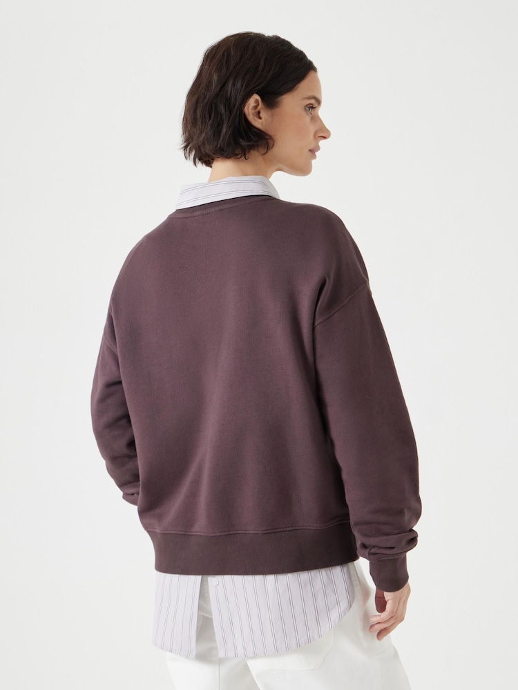 Hush Brown Pickled Graphic 100% Cotton Sweatshirt - Image 4 of 6