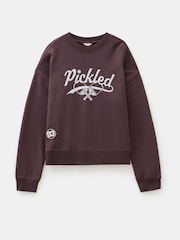 Hush Brown Pickled Graphic 100% Cotton Sweatshirt - Image 6 of 6