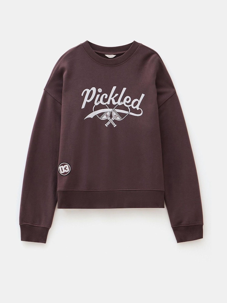 Hush Brown Pickled Graphic 100% Cotton Sweatshirt - Image 6 of 6