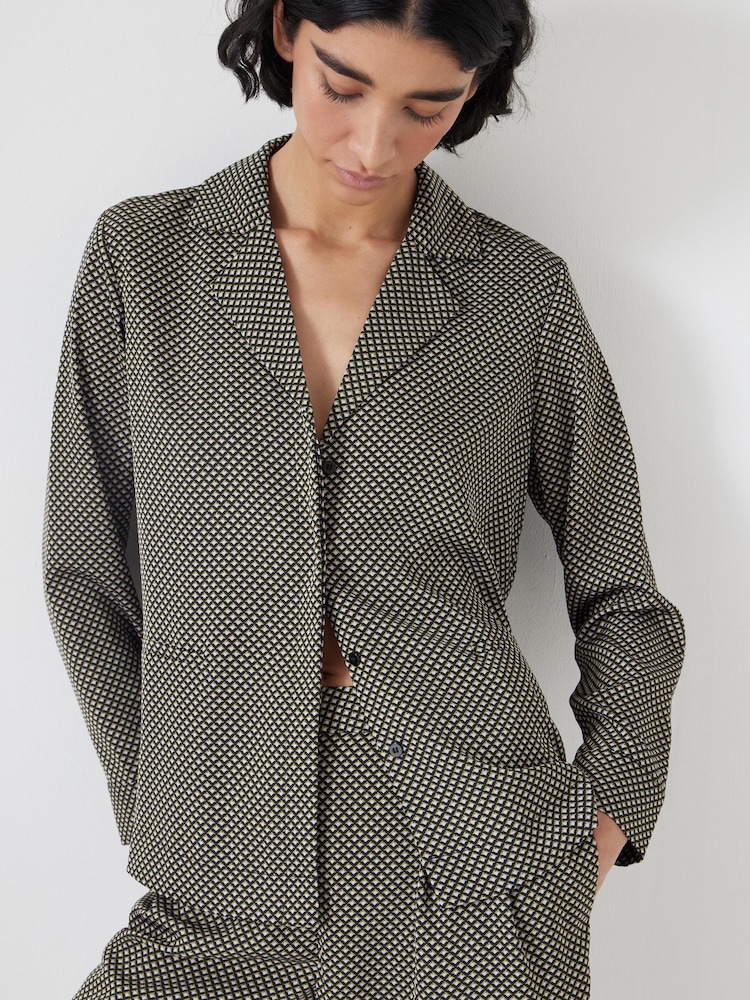 Hush Green Cuban Collar Long Sleeve Shirt - Image 1 of 5
