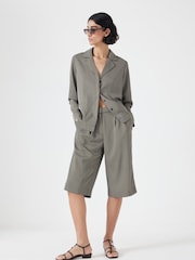 Hush Green Cuban Collar Long Sleeve Shirt - Image 2 of 5