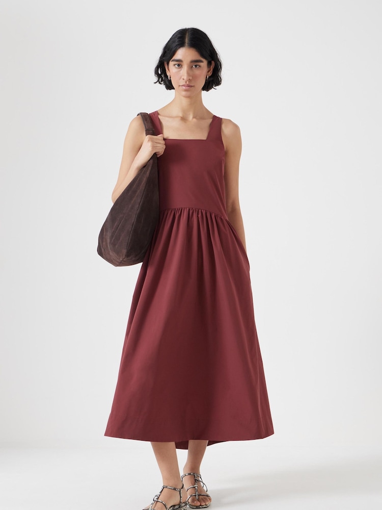 Hush Red Romi Sleeveless Midi Ballerina Dress - Image 1 of 5