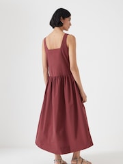 Hush Red Romi Sleeveless Midi Ballerina Dress - Image 2 of 5