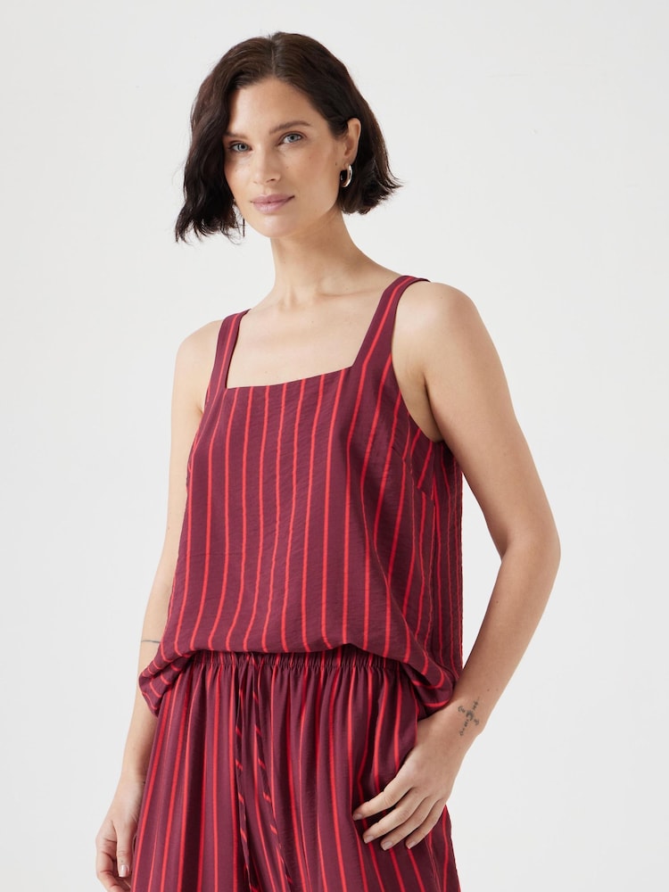 Hush Red Square Neckline Tank Top - Image 1 of 5