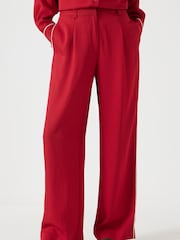 Hush Red Piping Detail Wide Leg Trousers - Image 2 of 5