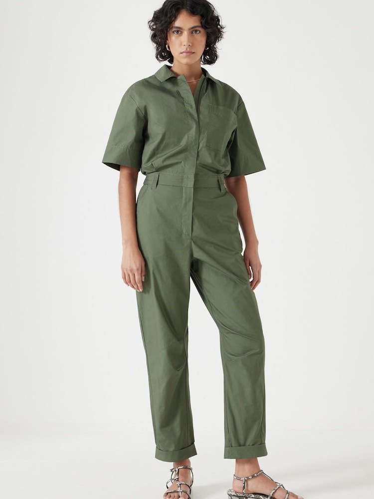 Hush Green Paper 100% Cotton Jumpsuit - Image 1 of 5